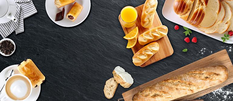 französische Baguettes lecker belegt