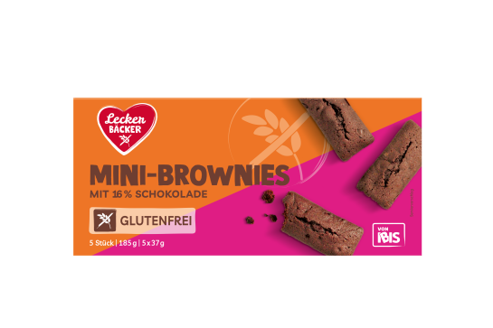 Lecker Bäcker Mini-Brownies Glutenfrei