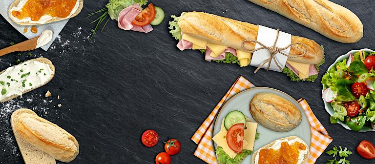 IBIS Original französische Baguettes und Baguette Brötchen belegt